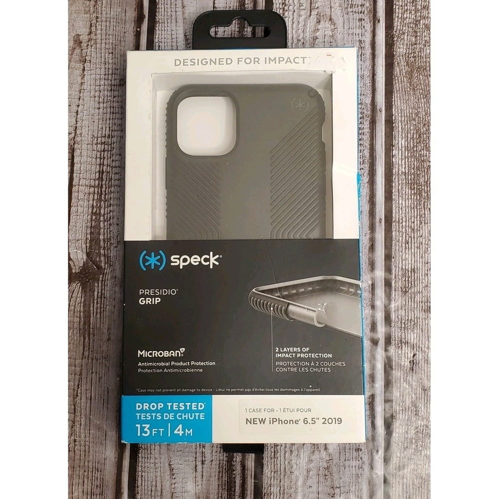 Speck Presidio Grip Case For iPhone 11 PRO MAX ONLY (6.5-INCH) - Black / Black